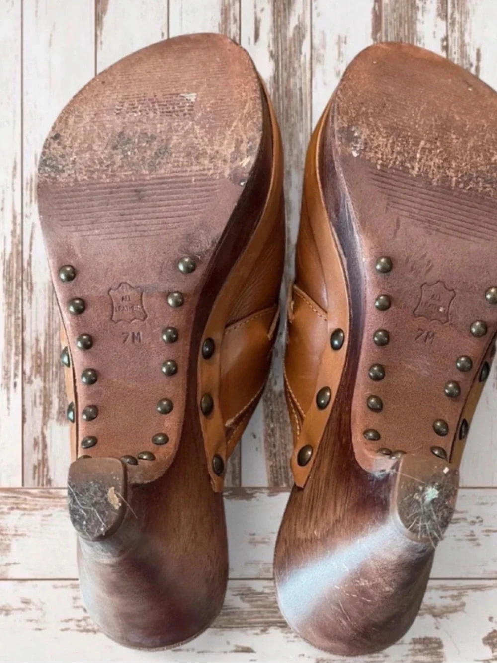 Vintage Michael Kors Brown Leather Clog Mules